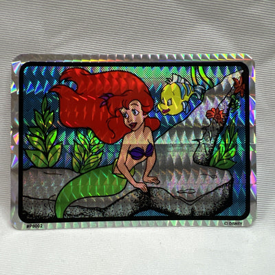 1990s Kodak Disney Little Mermaid Vending Machine Sticker Card Ariel & Flounder