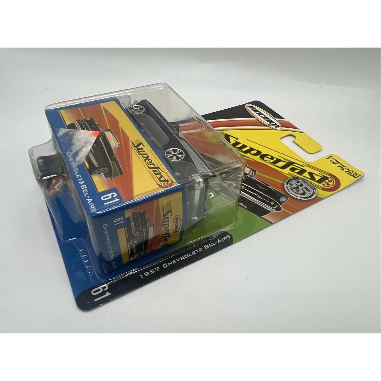 Matchbox Superfast 1957 Chevrolet Bel Air Convertible Dark Blue Collectors Box