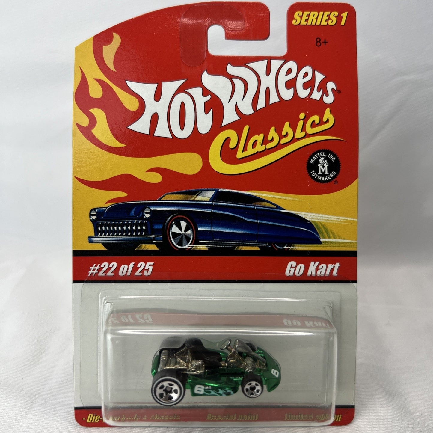 Hot Wheels Go Kart Car Classics Car #22 of 25 Series 1 Green Flames Die Cast