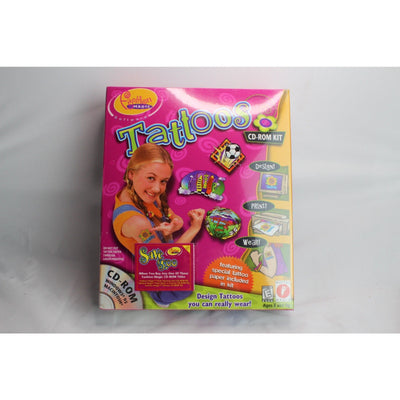 Fashion Magic Tattoos PC CD Vintage Brand New Sealed In Box Temporary Tat Kids