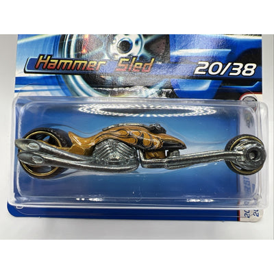 2006 Hot Wheels First Edition Hammer Sled 20/38 Gold Version Color Motorcycle