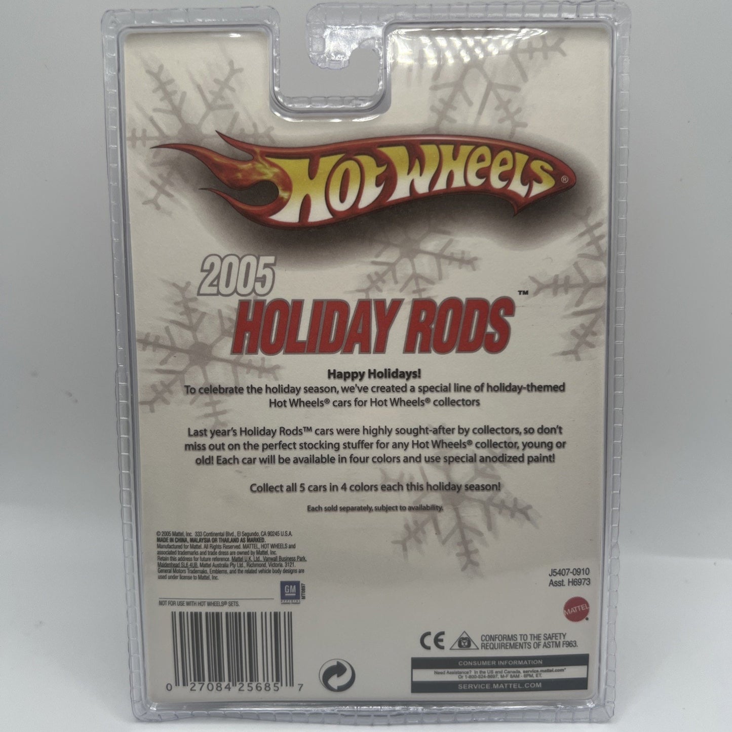 Hot Wheels 2005 Holiday Rods 1967 Pontiac GTO Silver Die Cast Car Christmas New