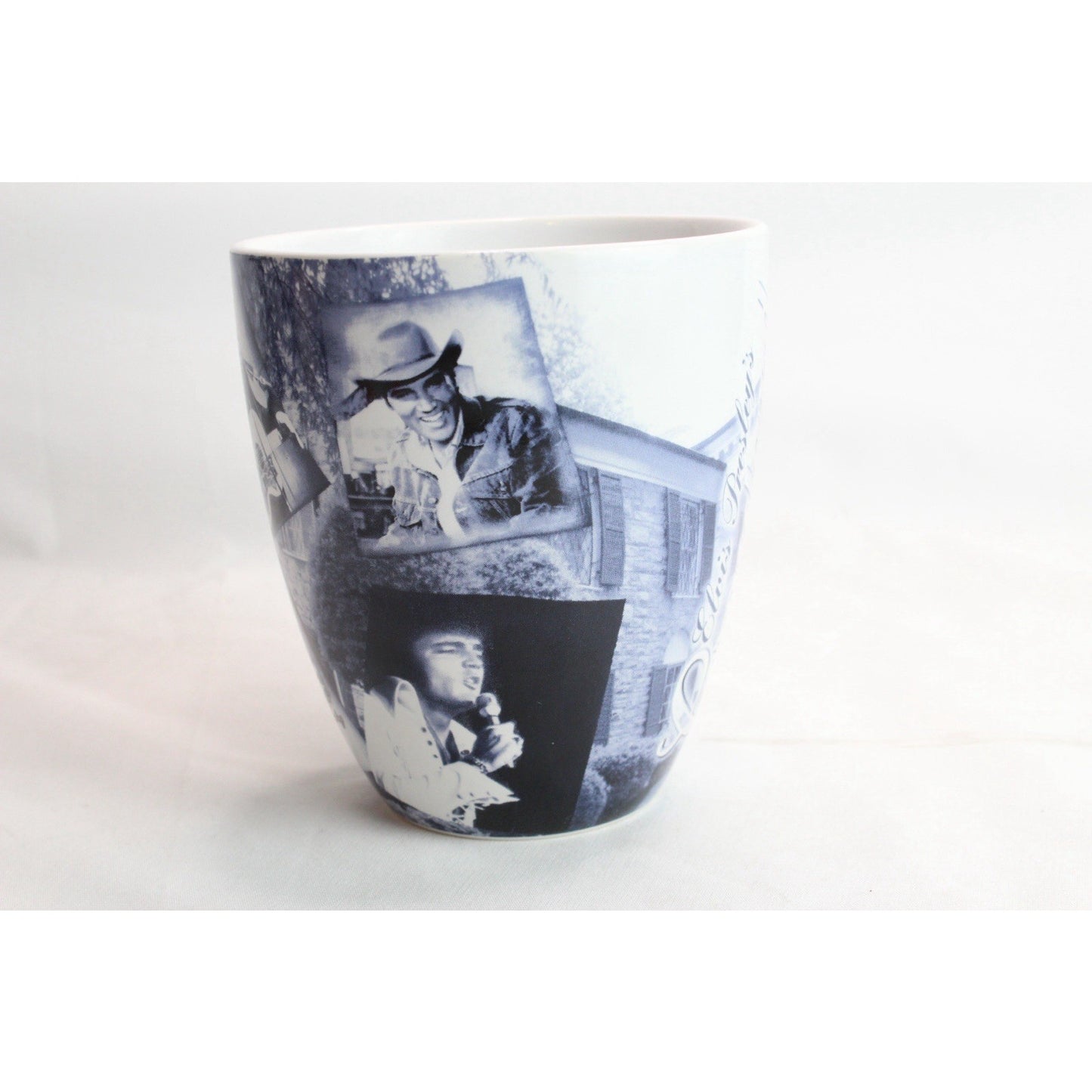 Elvis Presley Mug Cup Coffee Tea Graceland Black & White Photos Movies Rare Find