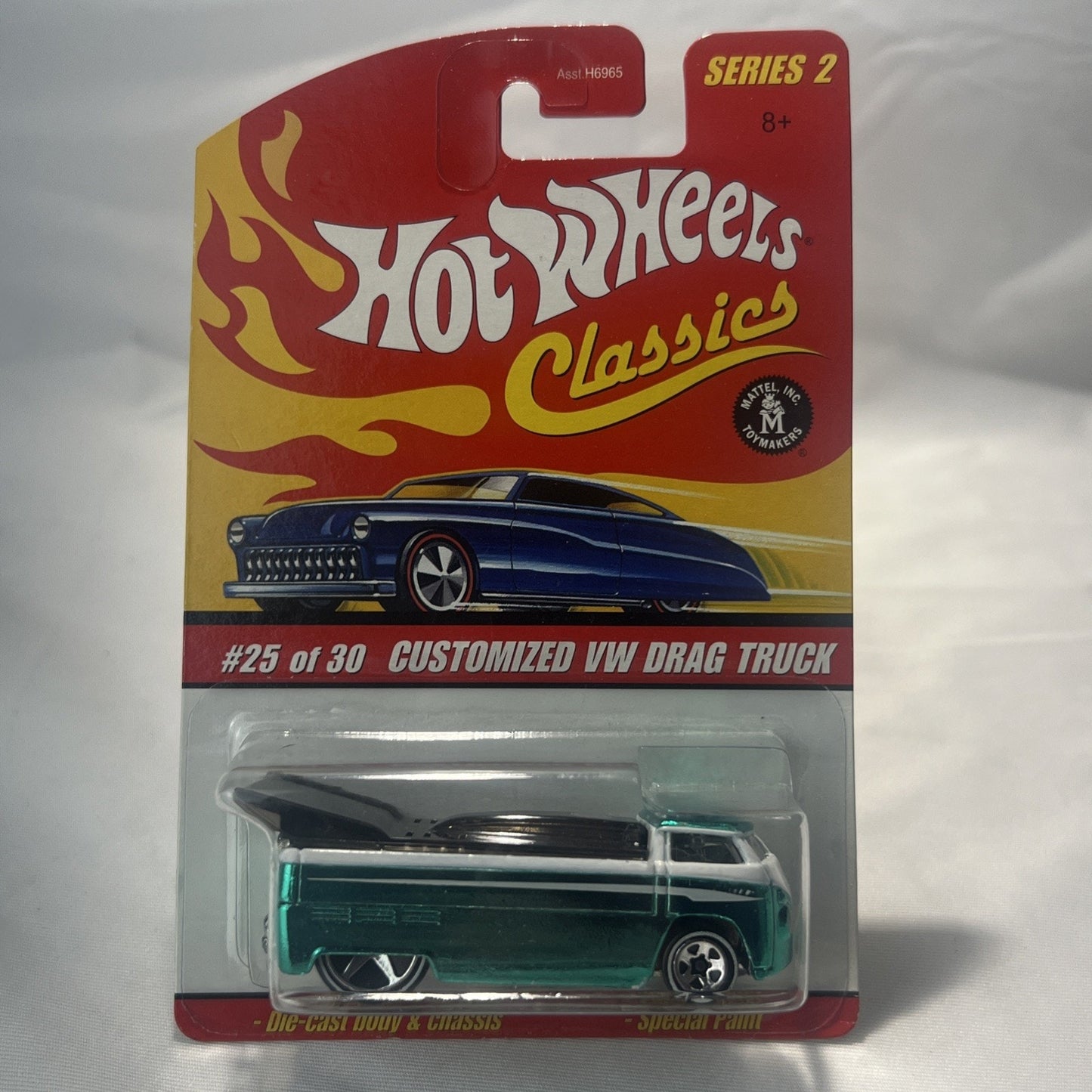 Hot Wheels Classics Series 2 Diecast CUSTOMIZED VW DRAG TRUCK #25/30 Green Rare