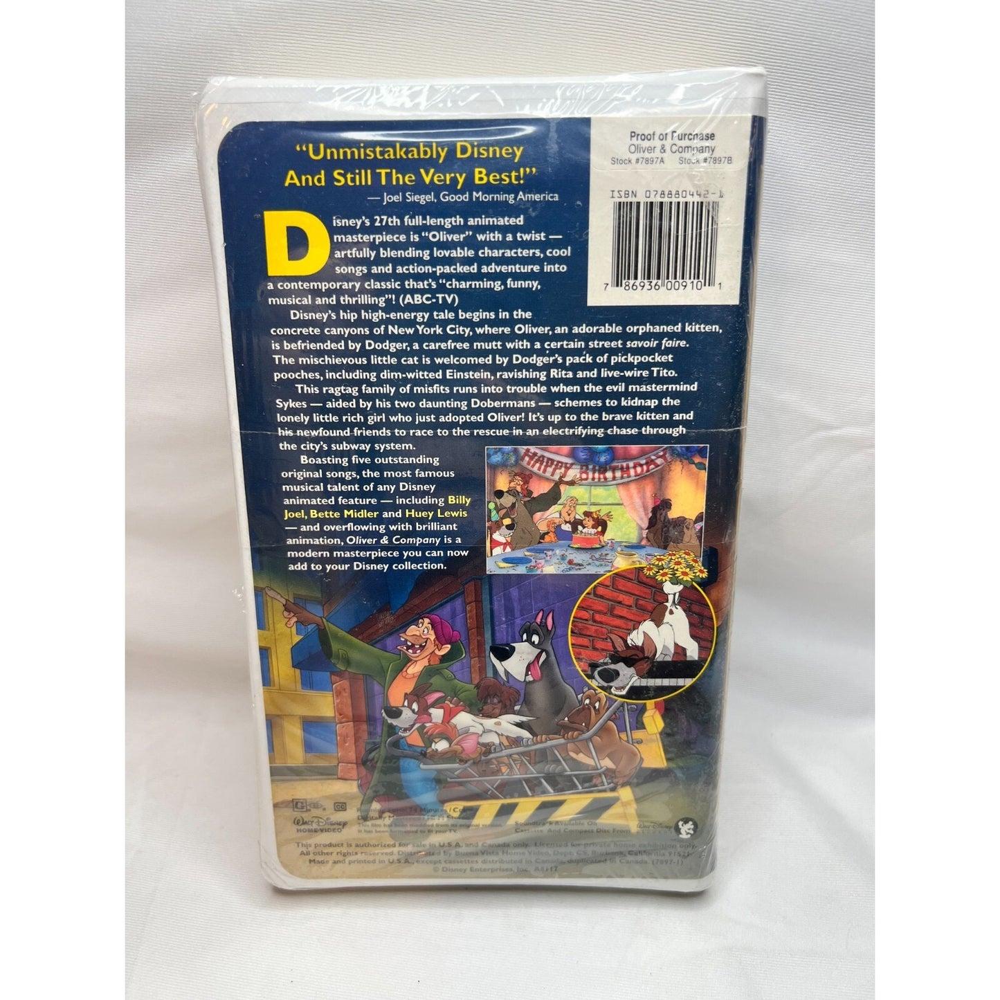 Oliver & Company VHS Walt Disney Masterpiece Collection New Sealed