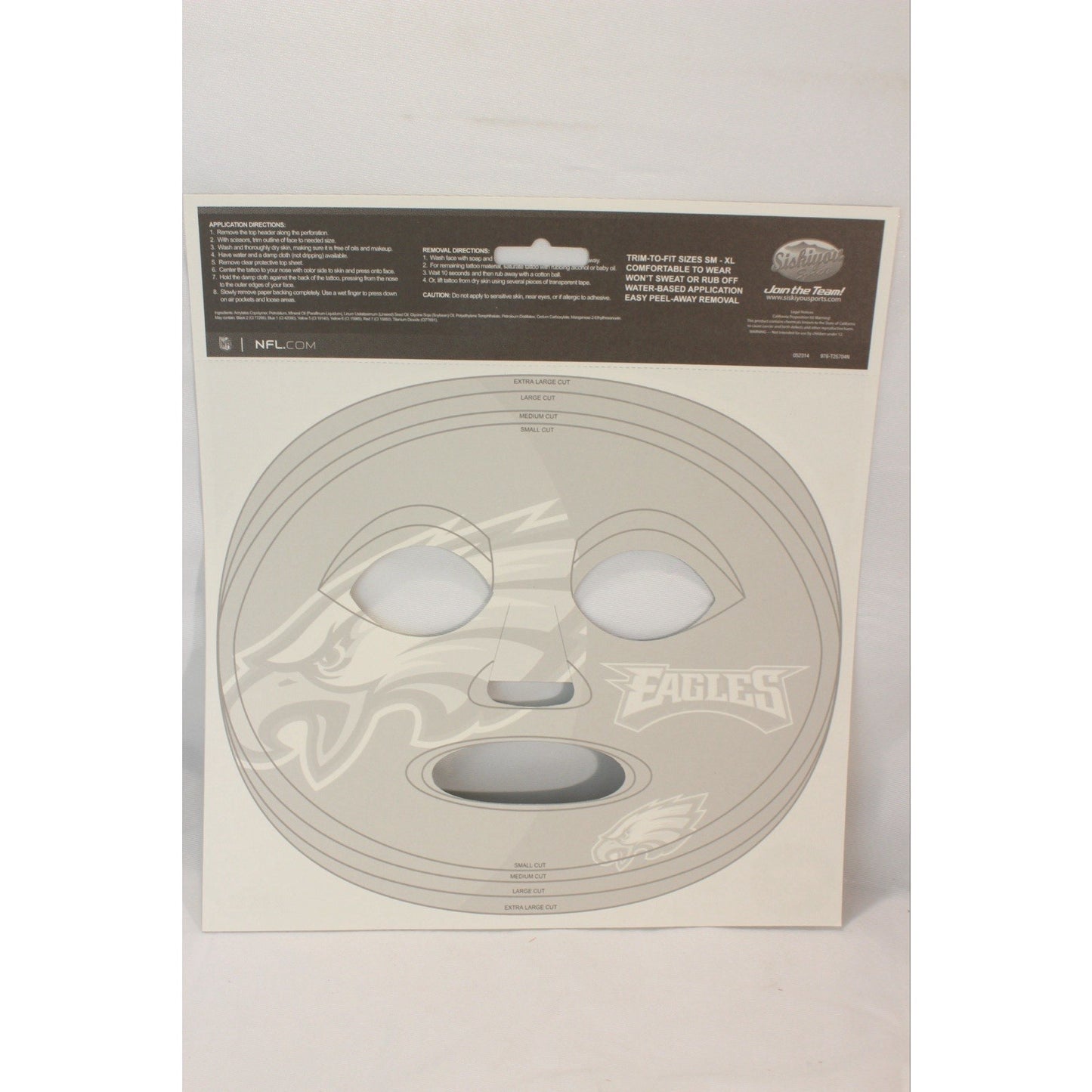 Philadelphia Eagles Game Day Face Temporary Tattoo NFL Football Fan Tattoos