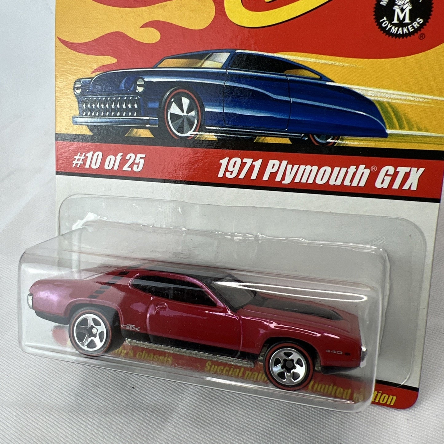Hot Wheels Classics Series 1 - 1971 Plymouth GTX Dark Pink Die Cast Car