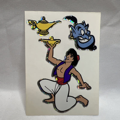 Disney Aladdin Jasmine Vending Machine Sticker Prism 1990's Vintage Genie
