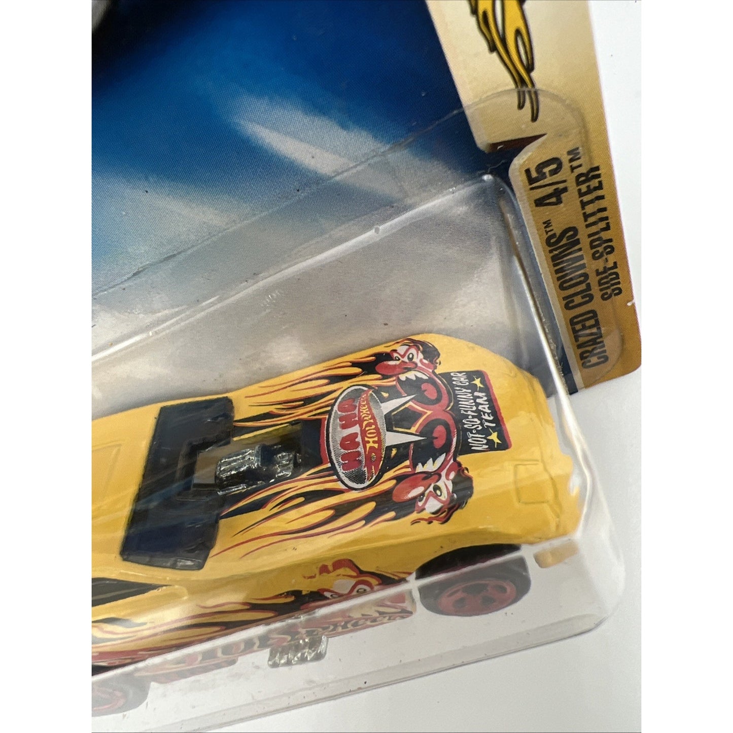 Hot Wheels 2003 Crazed Clowns Side Splitter 4/5 Collector #098 Yellow Drag Race