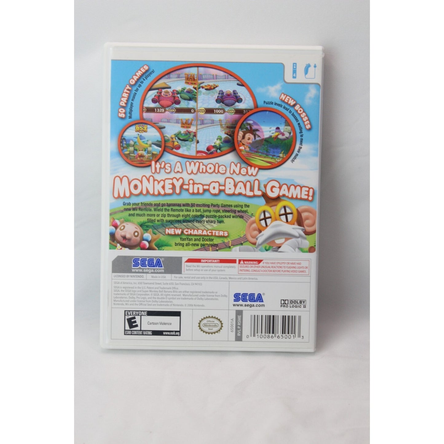 Super Monkey Ball Banana Blitz Nintendo Wii Tested Video Game Used