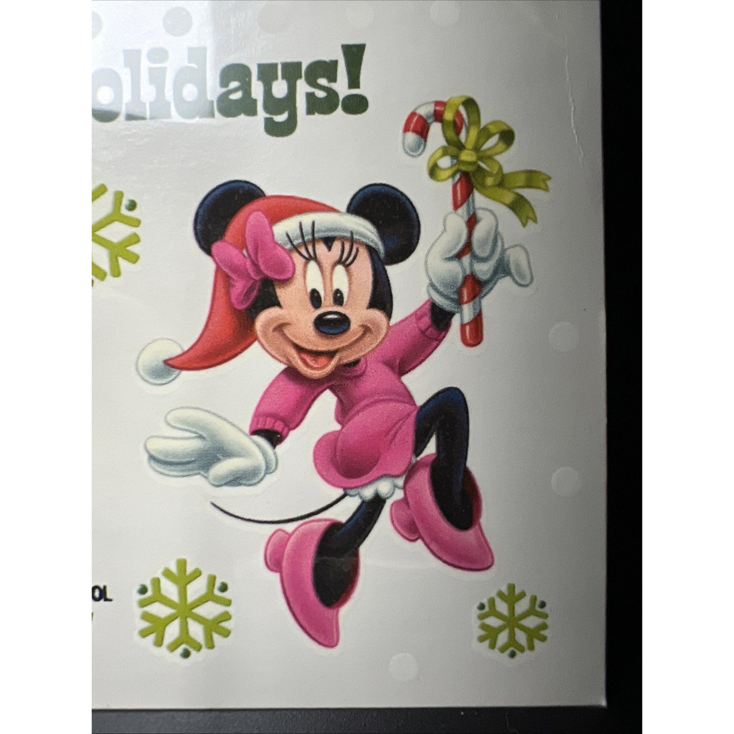 Walt Disney Mickey Mouse & Minnie Happy Holidays 10 Temporary Tattoos Christmas
