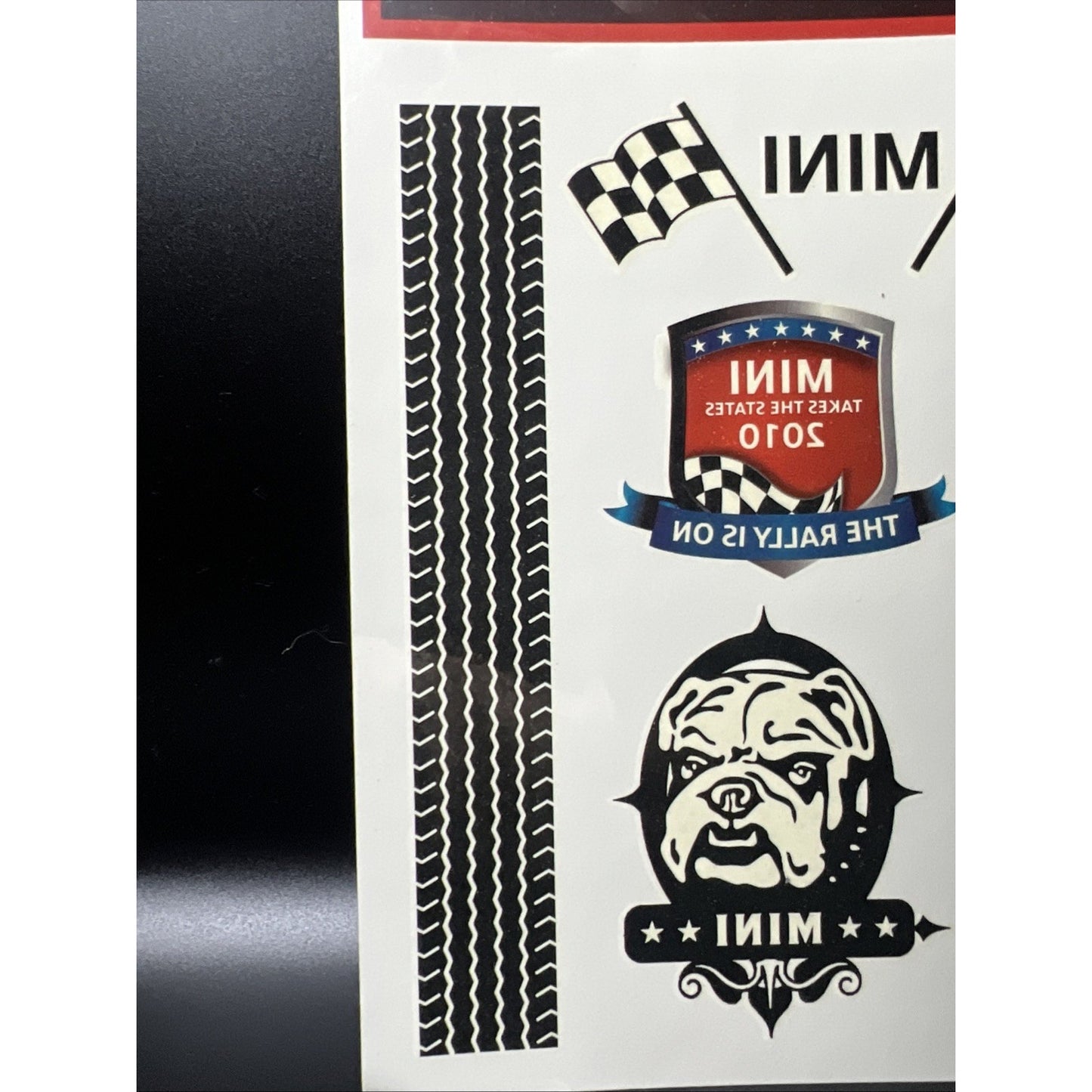 2010 MINI Cooper Bulldog Car Rare Club Member Temporary Tattoos Vintage Tattoo