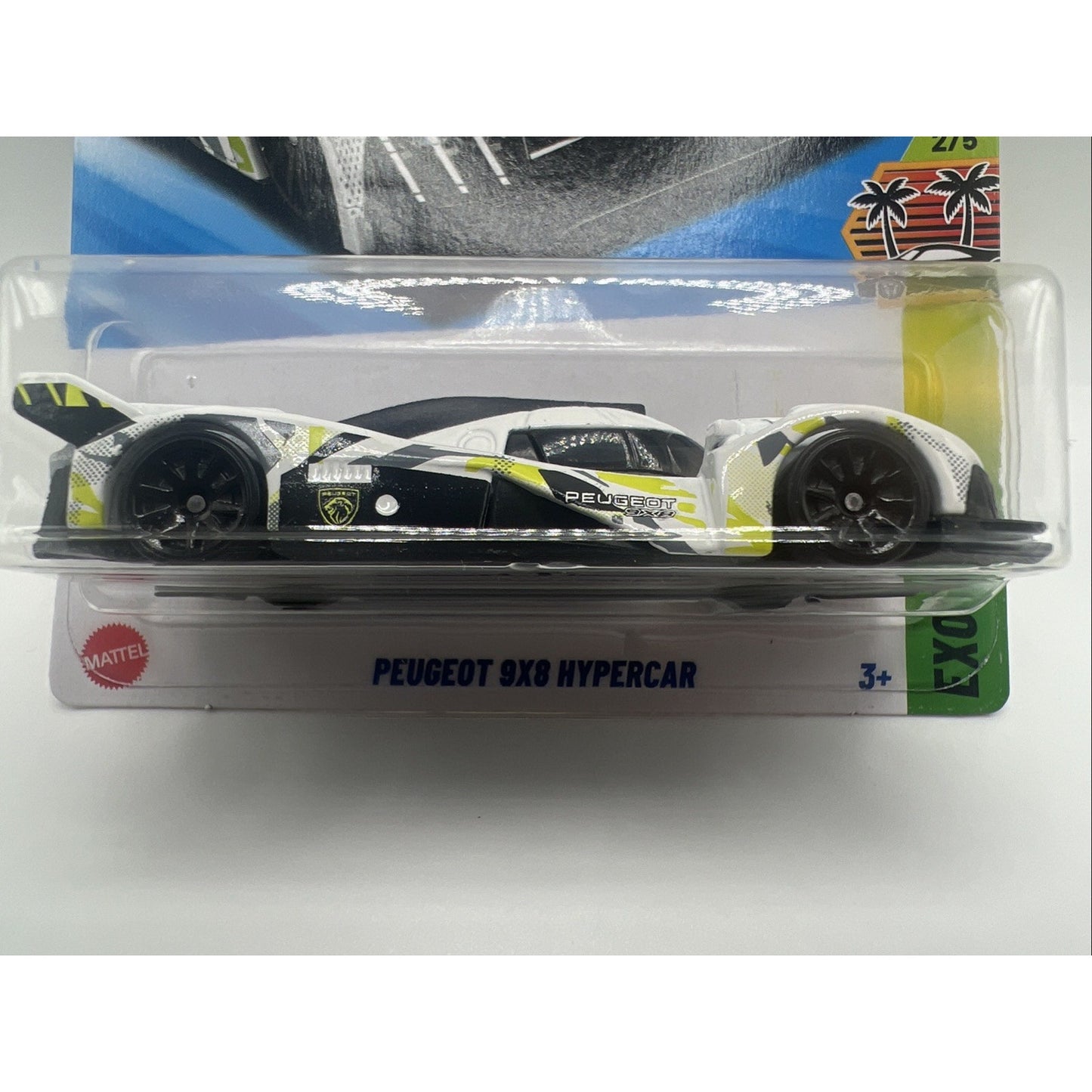 Hot Wheels 2025 Case M PEUGEOT 9X8 HYPERCAR U.S. Card In Hand Supercar Track Car
