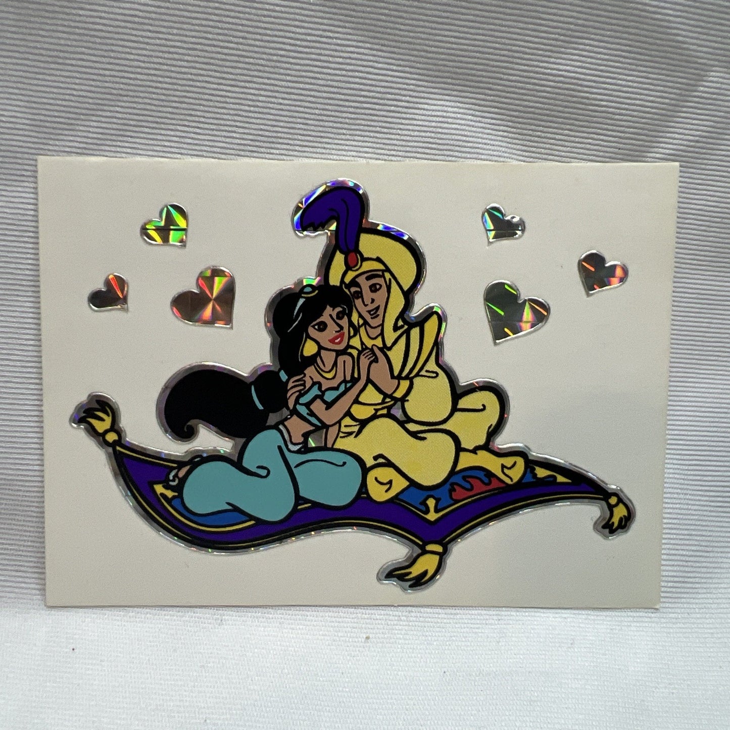 Disney Aladdin Jasmine Vending Machine Sticker Prism 1990's Vintage Rare