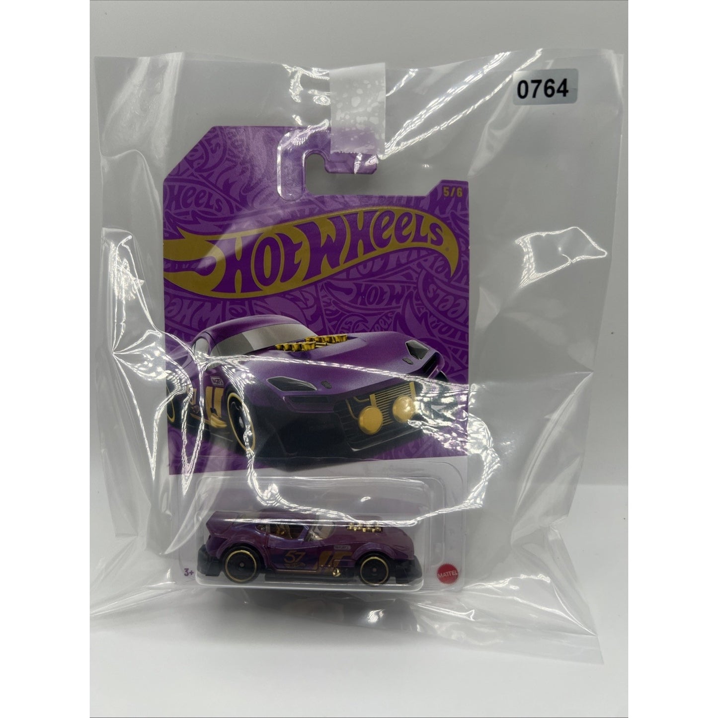 Hot Wheels 57th Anniversary Muscle And Blown #5 Purple Gold Race Car Model