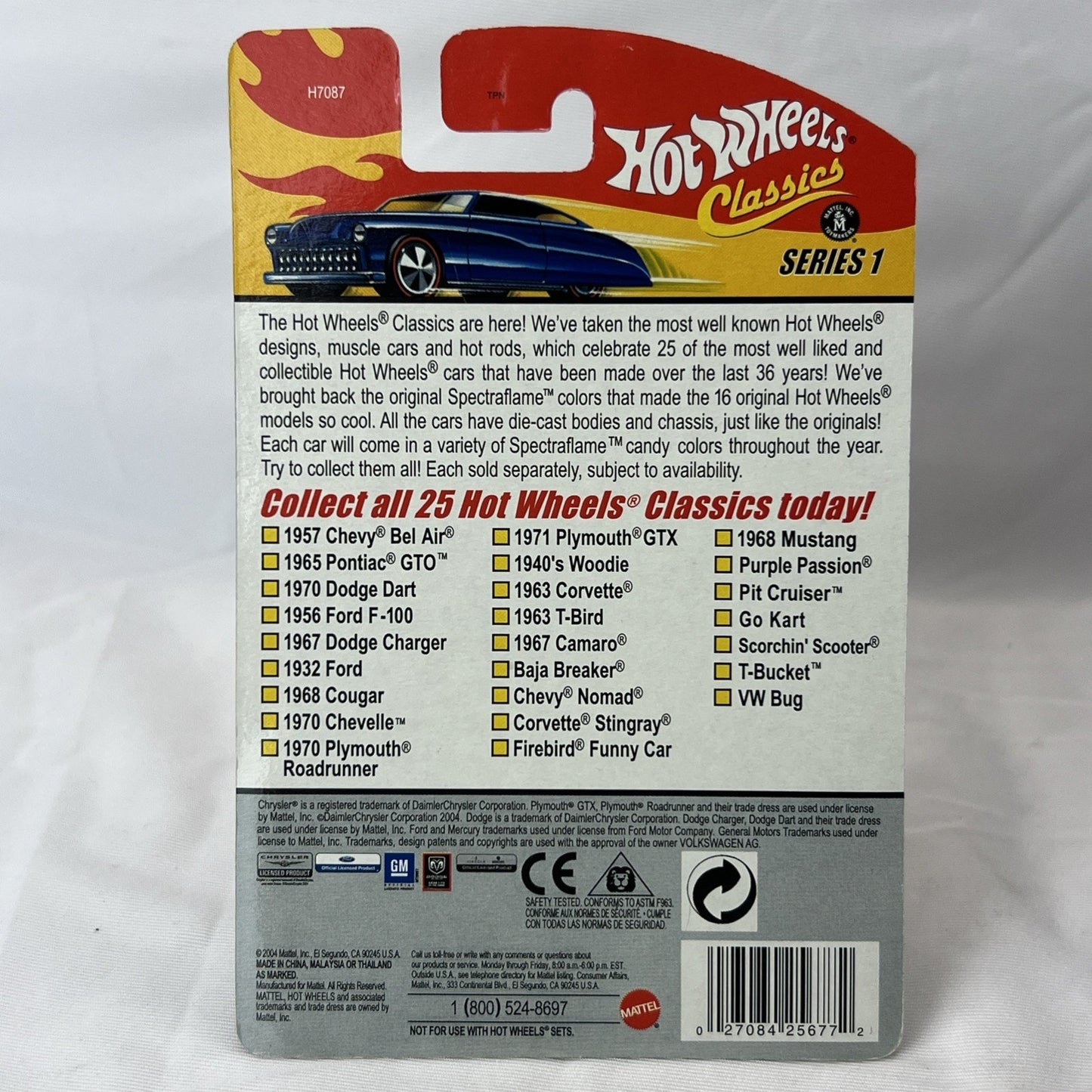 Hot Wheels Go Kart Car Classics Car #22 of 25 Series 1 Blue with Flames Rare