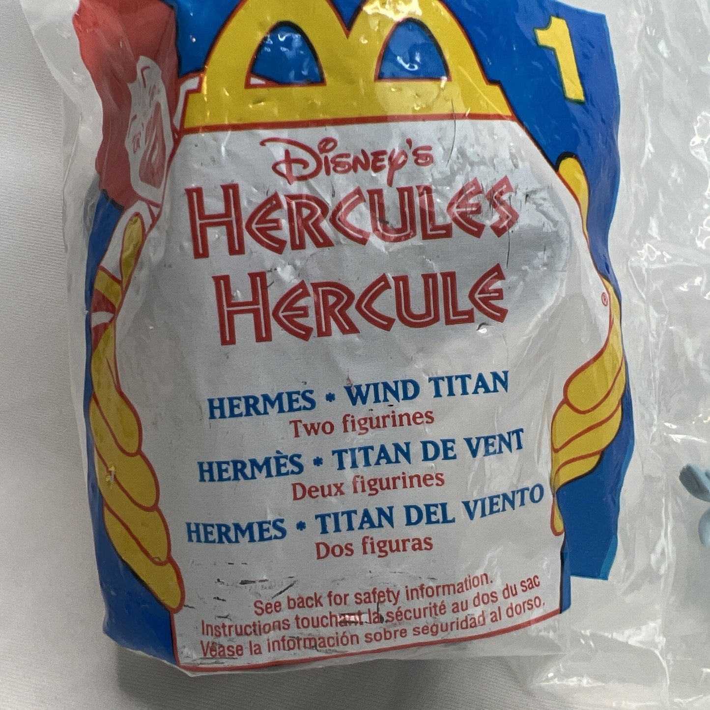 1996 McDonald's Happy Meal Toy Disney Hercules - Hermes Wind Titan Figure Sealed