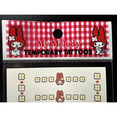 1998 Vintage Sanrio Smiles My Melody & Flowers Temporary Tattoos Sealed Sheet