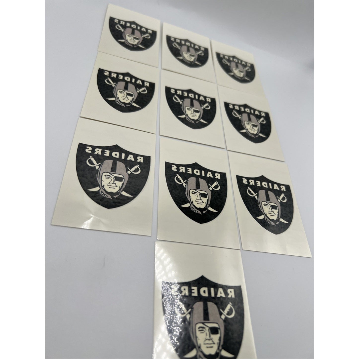 NFL Oakland Las Vegas Raiders Temporary Tattoo Pack Of 10 Face Tattoos Football