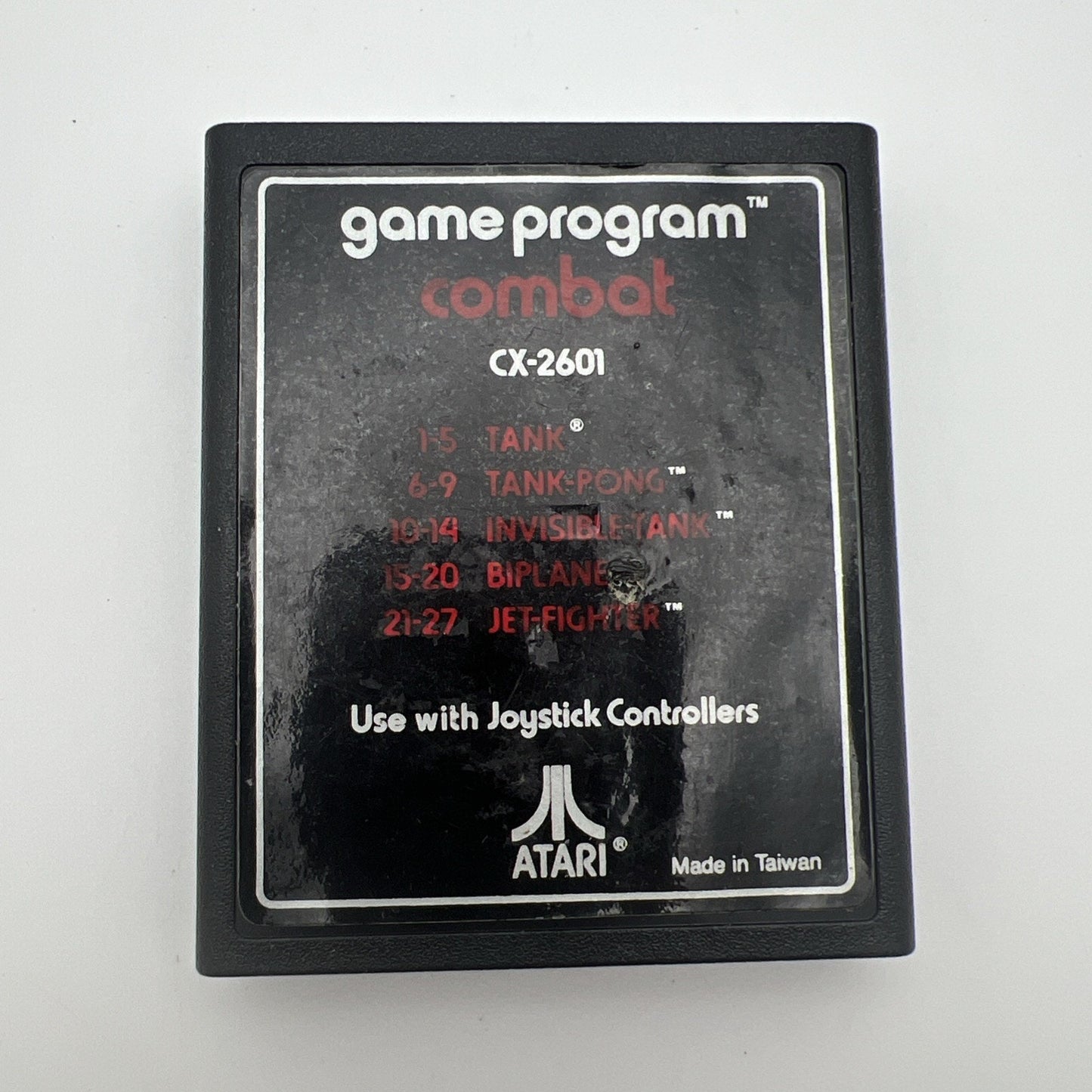Vintage Authentic Combat Atari 2600 Video Game Program CX2601 Edition Cartridge