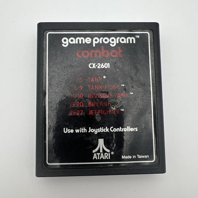 Vintage Authentic Combat Atari 2600 Video Game Program CX2601 Edition Cartridge