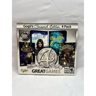 4 Great Games Gogii's Diamond Edition 4 Pack PC Tested Video Game Used