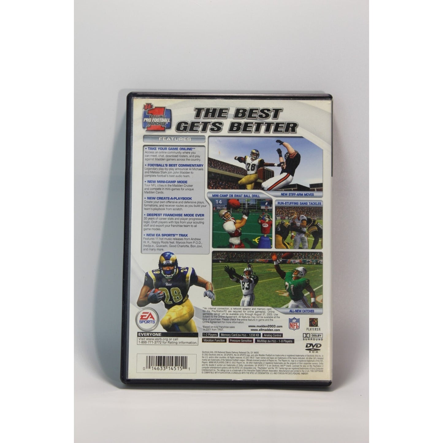 Madden NFL 2003 PlayStation 2 PS2 Tested Video Game Used Football Sports Game