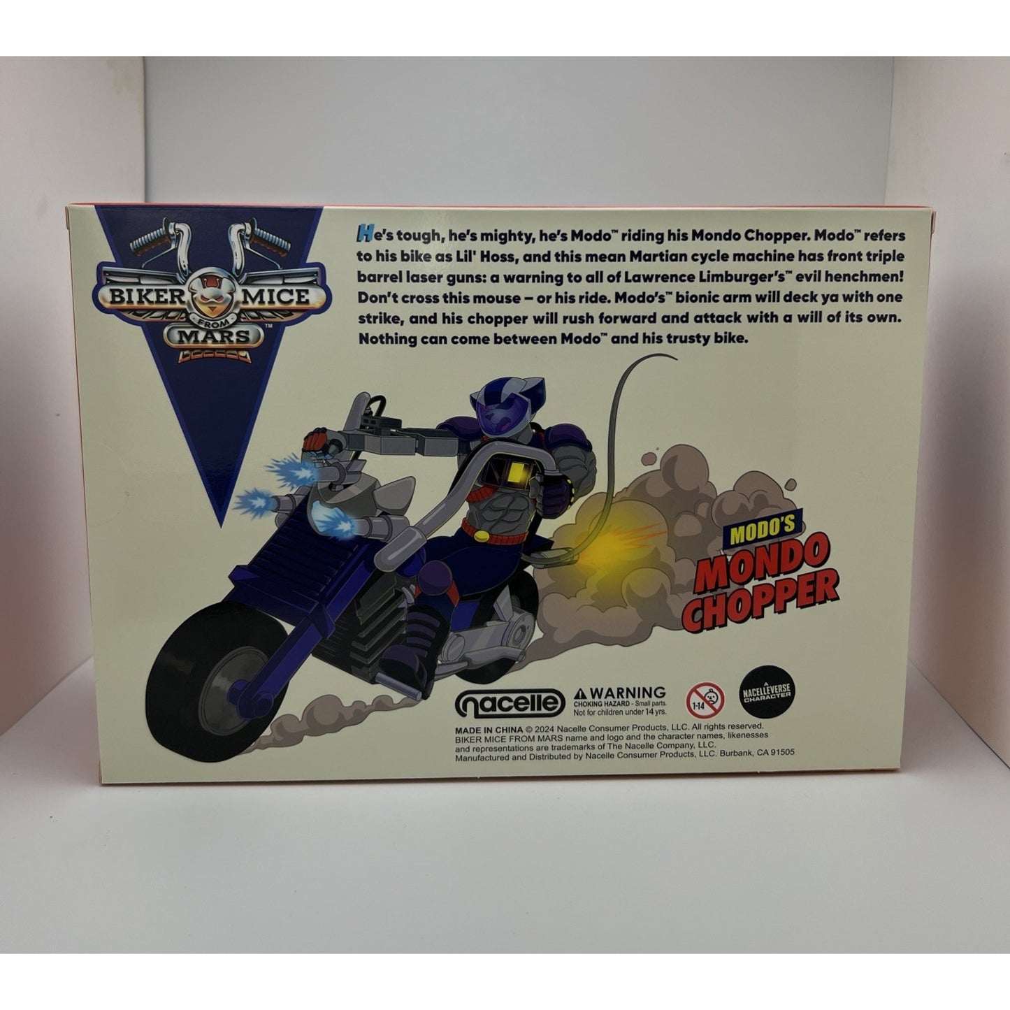Nacelle Biker Mice From Mars Mondo Chopper Bike Set New Rare Sealed In Box Toy