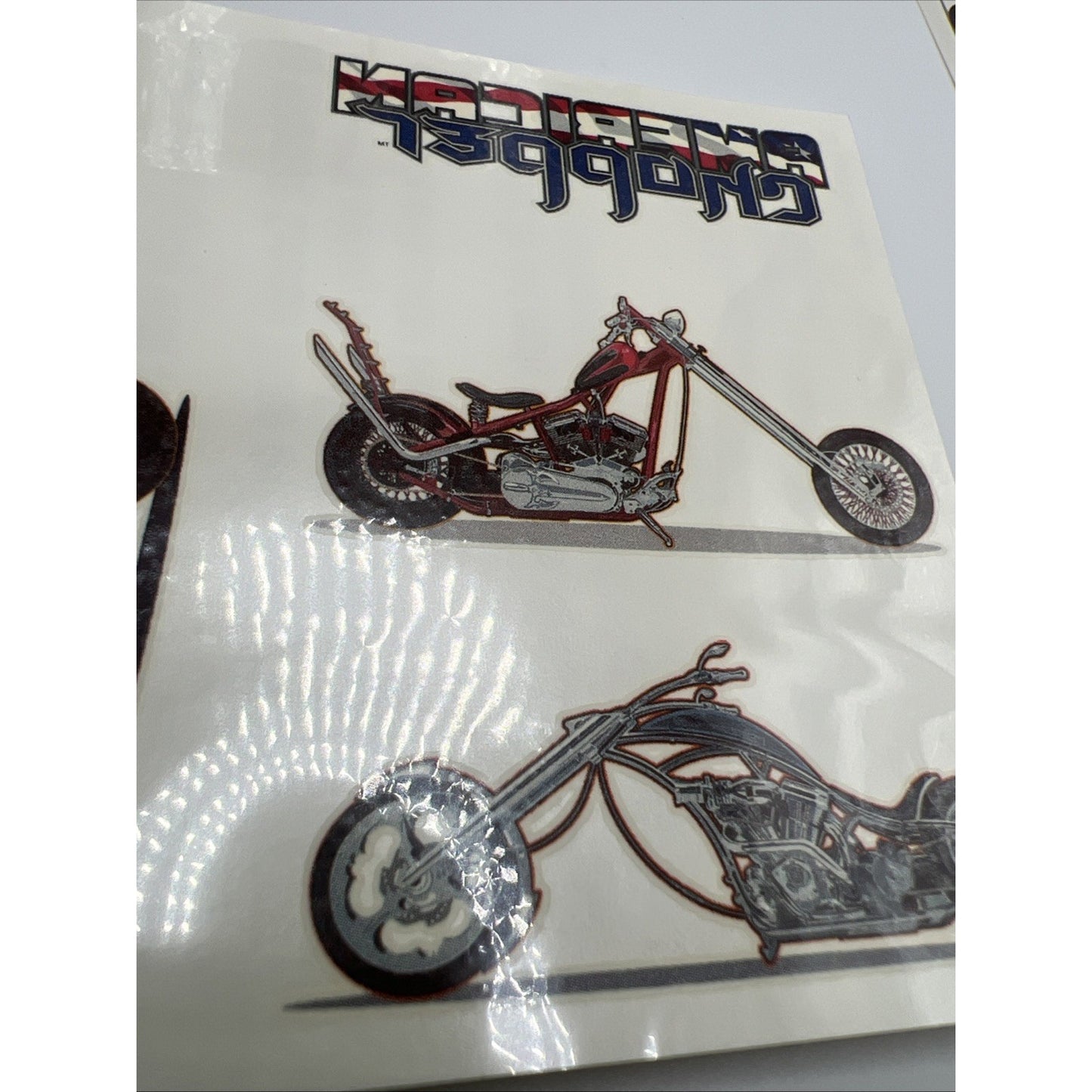 Neo Discovery American Chopper Motorcycle Temporary Tattoos Harley 5 Sheets