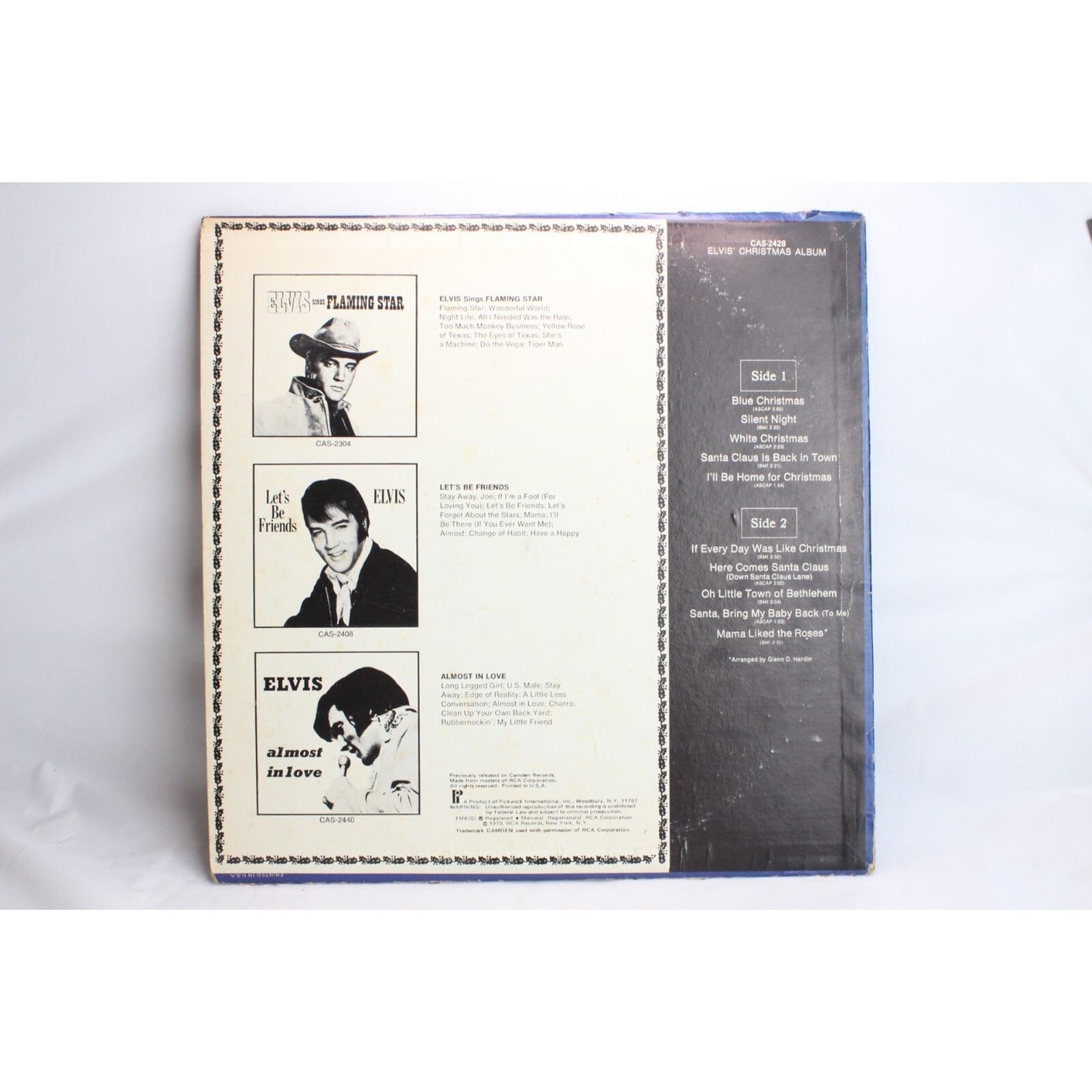 Elvis Presley Elvis Christmas Album Vinyl Record Tested Used