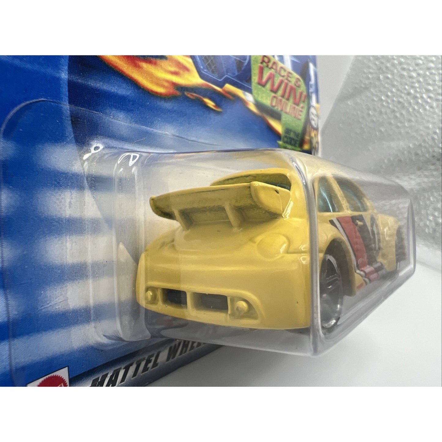Hot Wheels 2002 First Editions Volkswagen New Beetle Cup #45 Yellow Bug Race Car