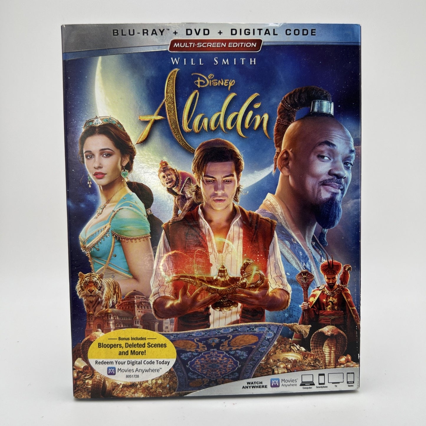 Aladdin New Blu-ray With DVD 2 Pack Dolby Digital Will Smith Disney Movie Sealed
