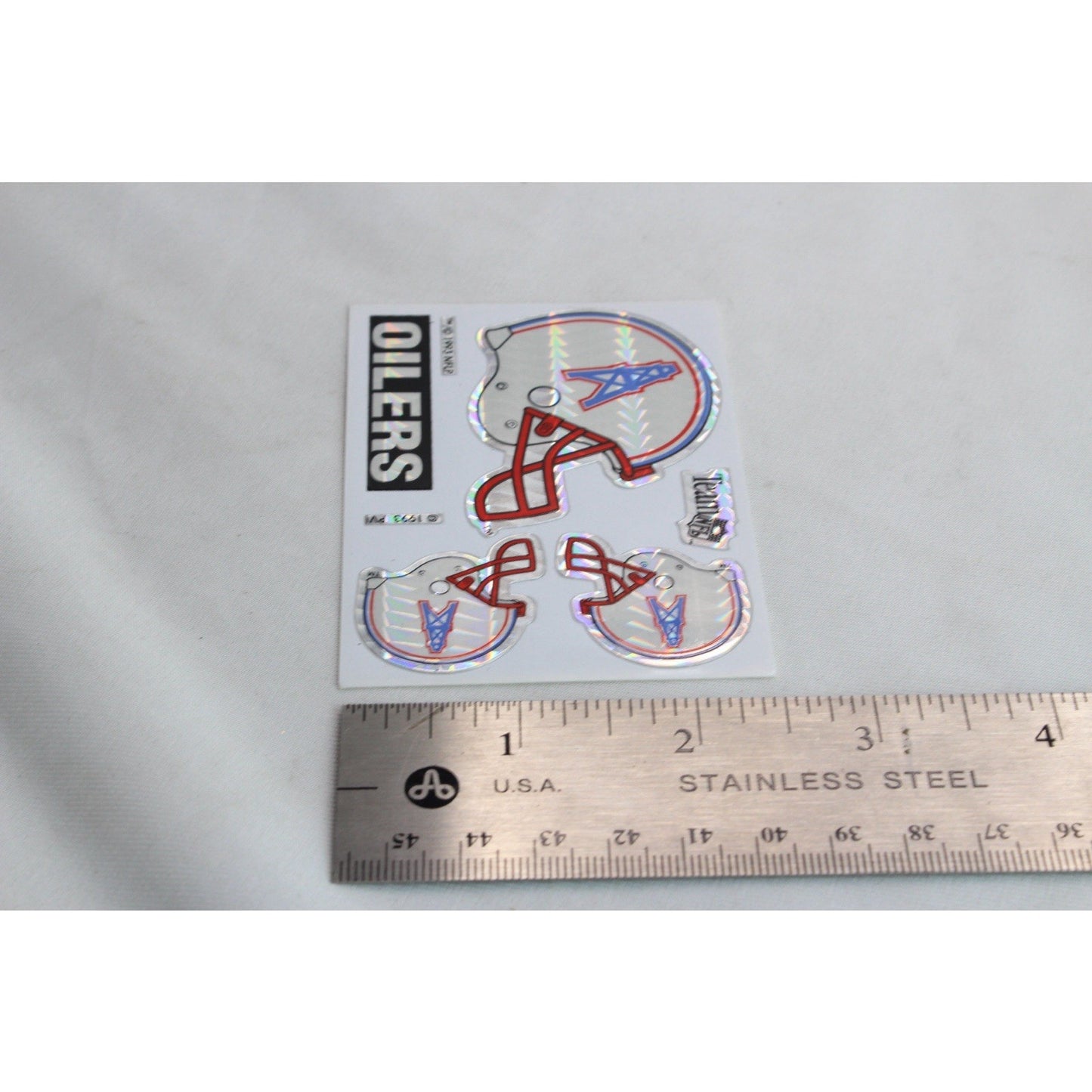 1993 Houston Oilers Helmet Sticker Vintage NFL Vending Machine Prism New