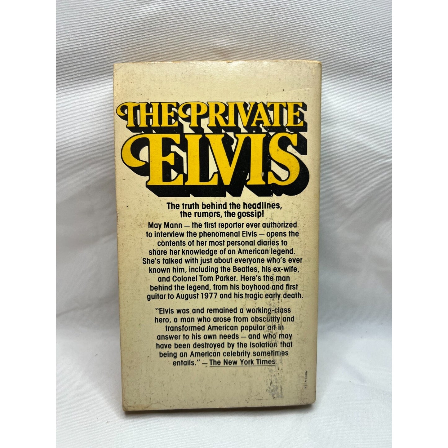 The Private Elvis by May Mann Paperback Biography Book Used