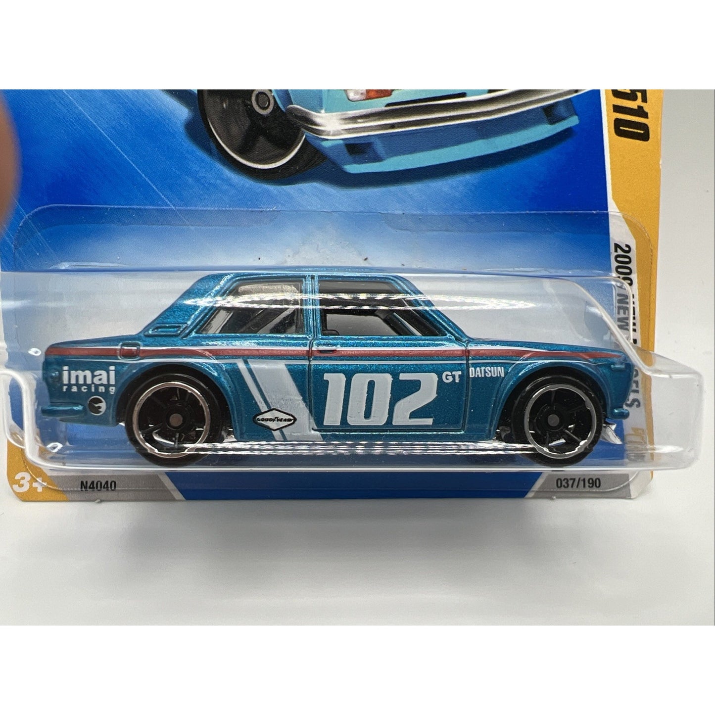 2009 Hot Wheels #37 New Models 37/42 Datsun Bluebird 510 Blue New Diecast Race