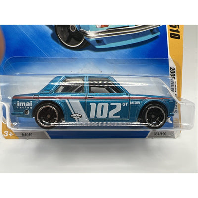2009 Hot Wheels #37 New Models 37/42 Datsun Bluebird 510 Blue New Diecast Race