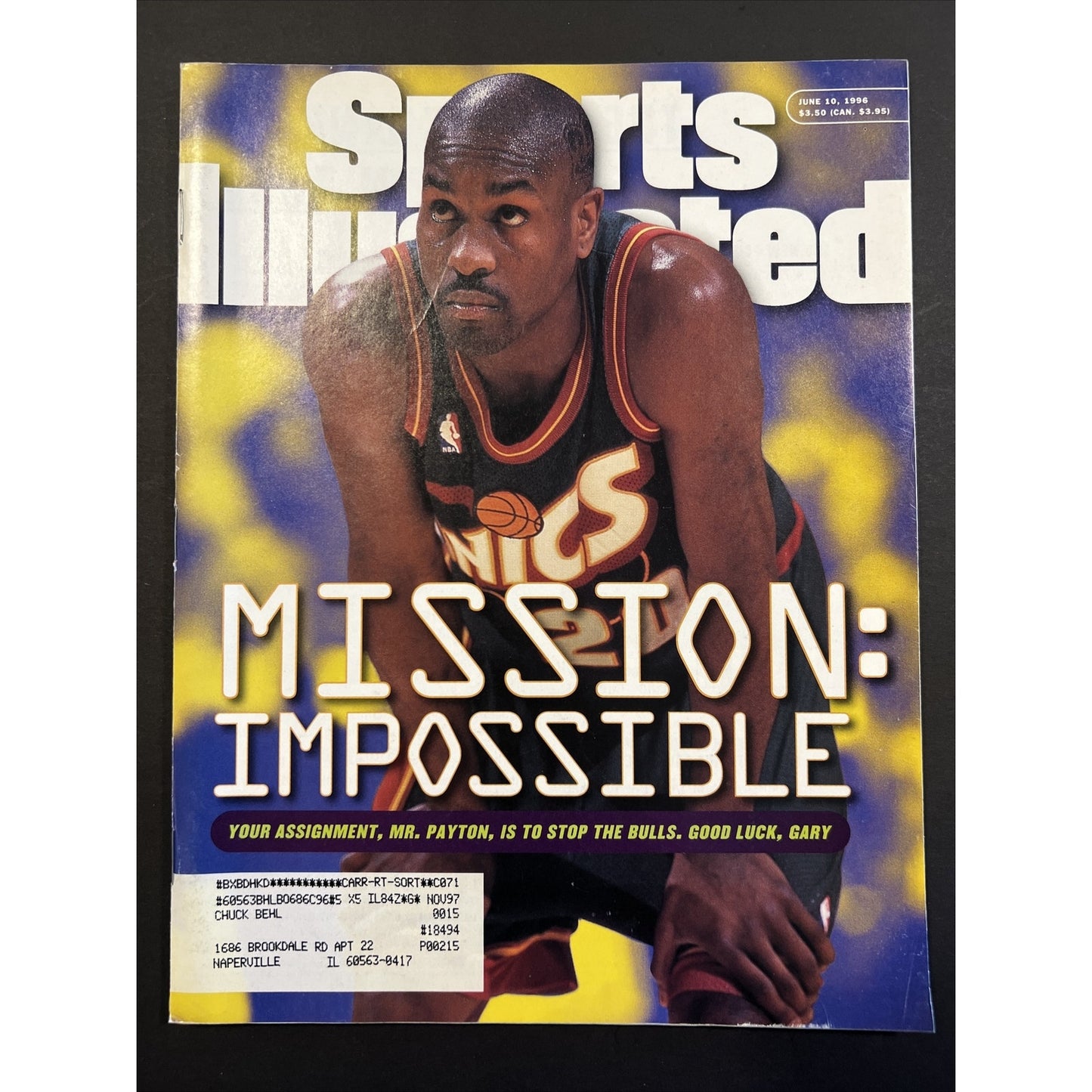 RARE Sports Illustrated Magazine Gary Payton June 10, 1996 Mission: Impossible