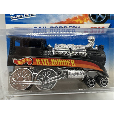 Hot Wheels RAIL RODDER Error Card 1996 First Editions #5 Black Train Mistake