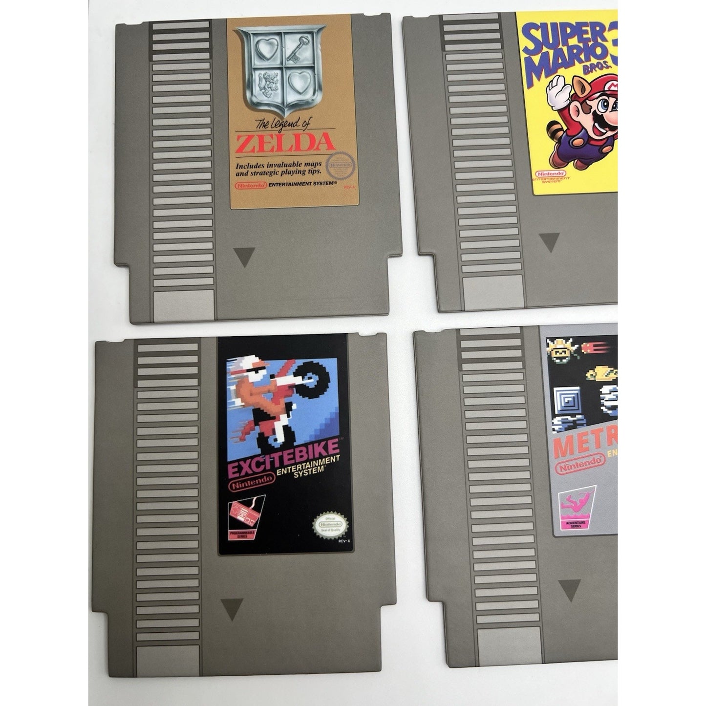 Nintendo Official NES 8 Coasters Super Mario Metroid Zelda Donkey Kong New Game