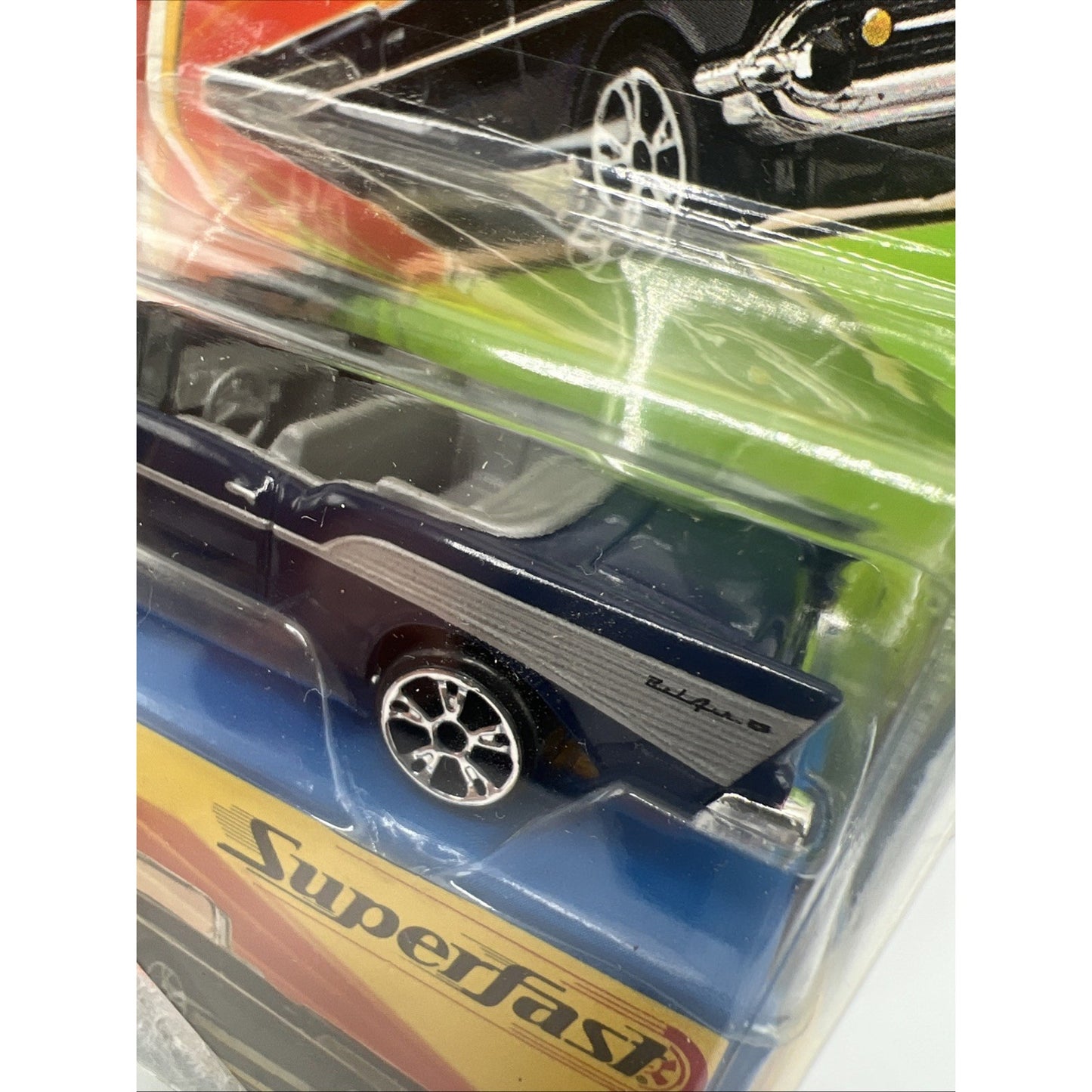 Matchbox Superfast 1957 Chevrolet Bel Air Convertible Dark Blue Collectors Box