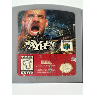 WCW Mayhem Nintendo 64 1999 Authentic N64 Wrestling Video Game Used WWF WWE
