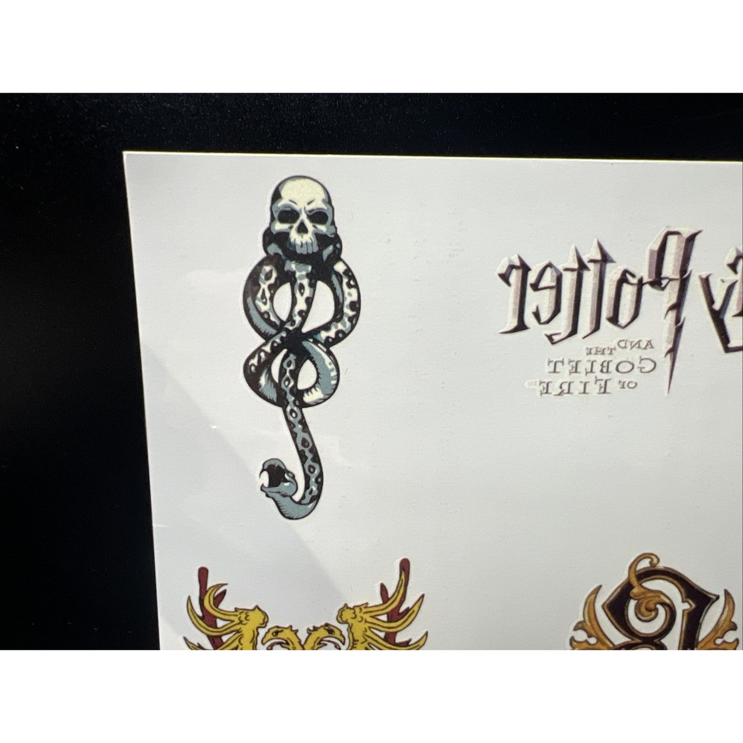 Harry Potter and the Goblet of Fire Temporary Tattoos Rare Vintage Tattoo 4ct