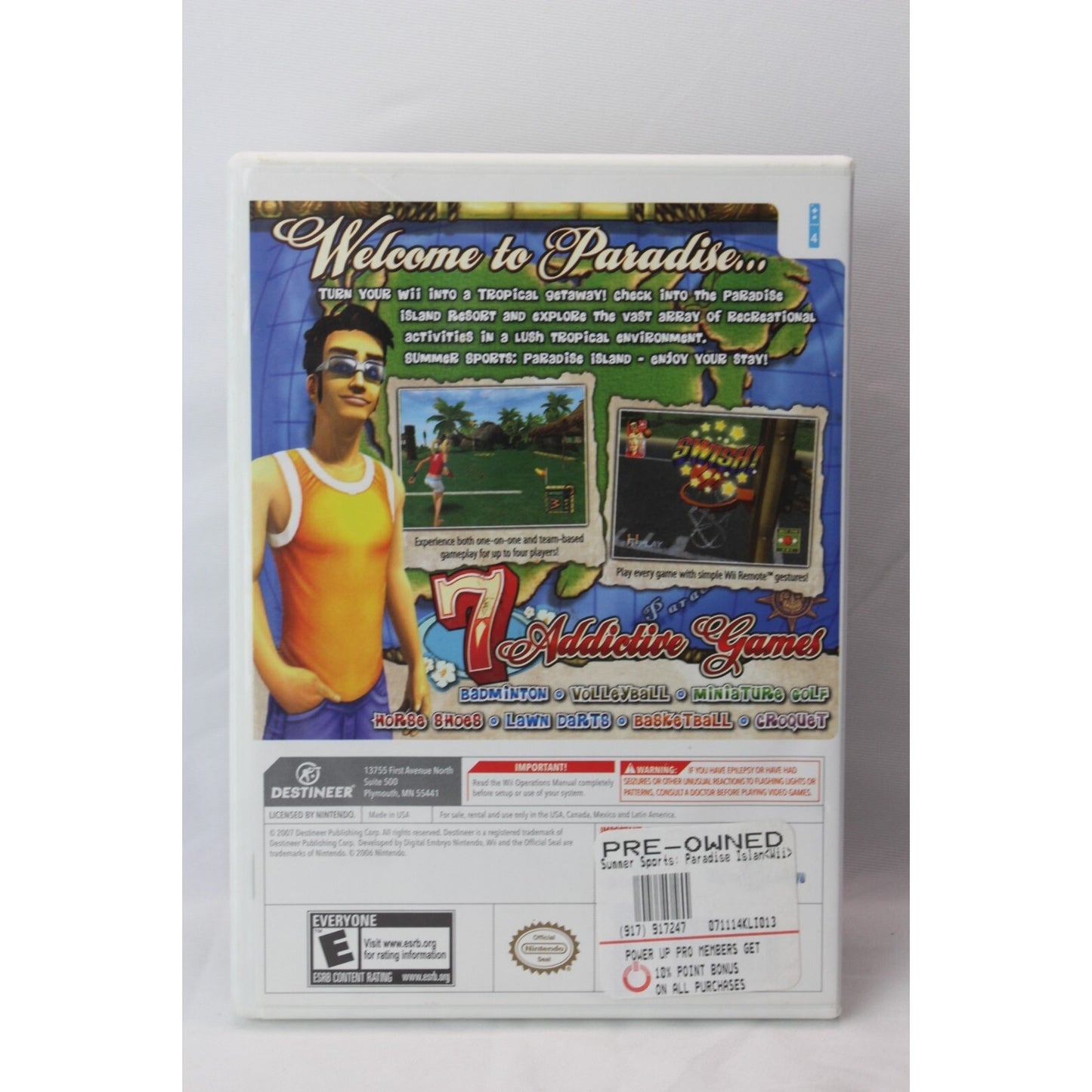 Summer Sports Paradise Island Nintendo Wii Tested Video Game Used