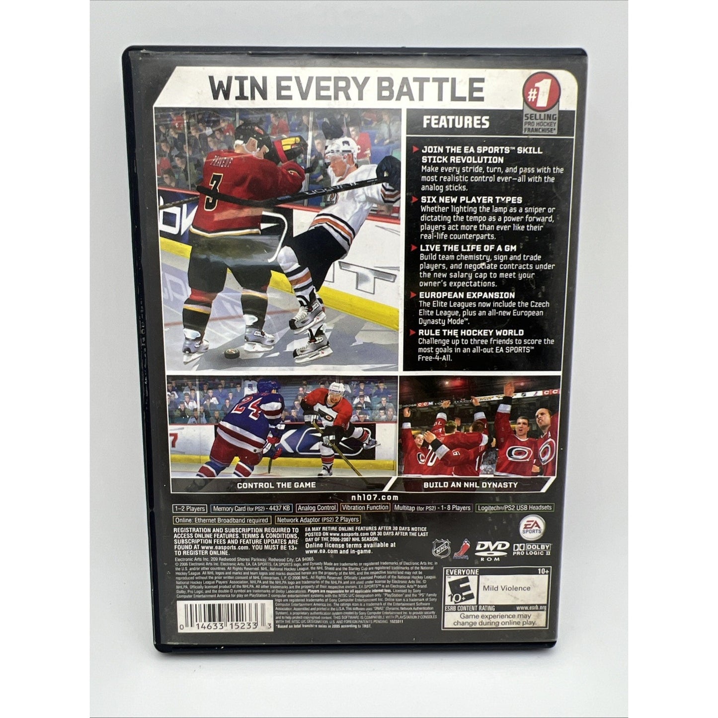 EA Sports NHL 07 2007 PS2 Video Game for Playstation 2 Hockey With Case Used