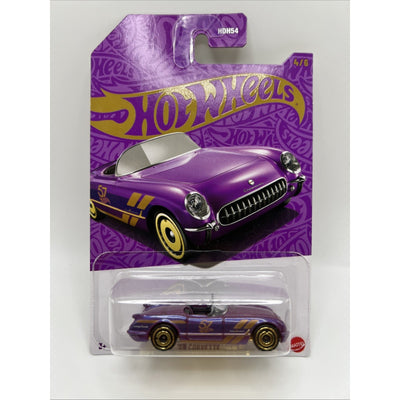 Hot Wheels '55 Corvette Purple #4 4/6 2025 Pearl Chrome 57th Anniversary Gold