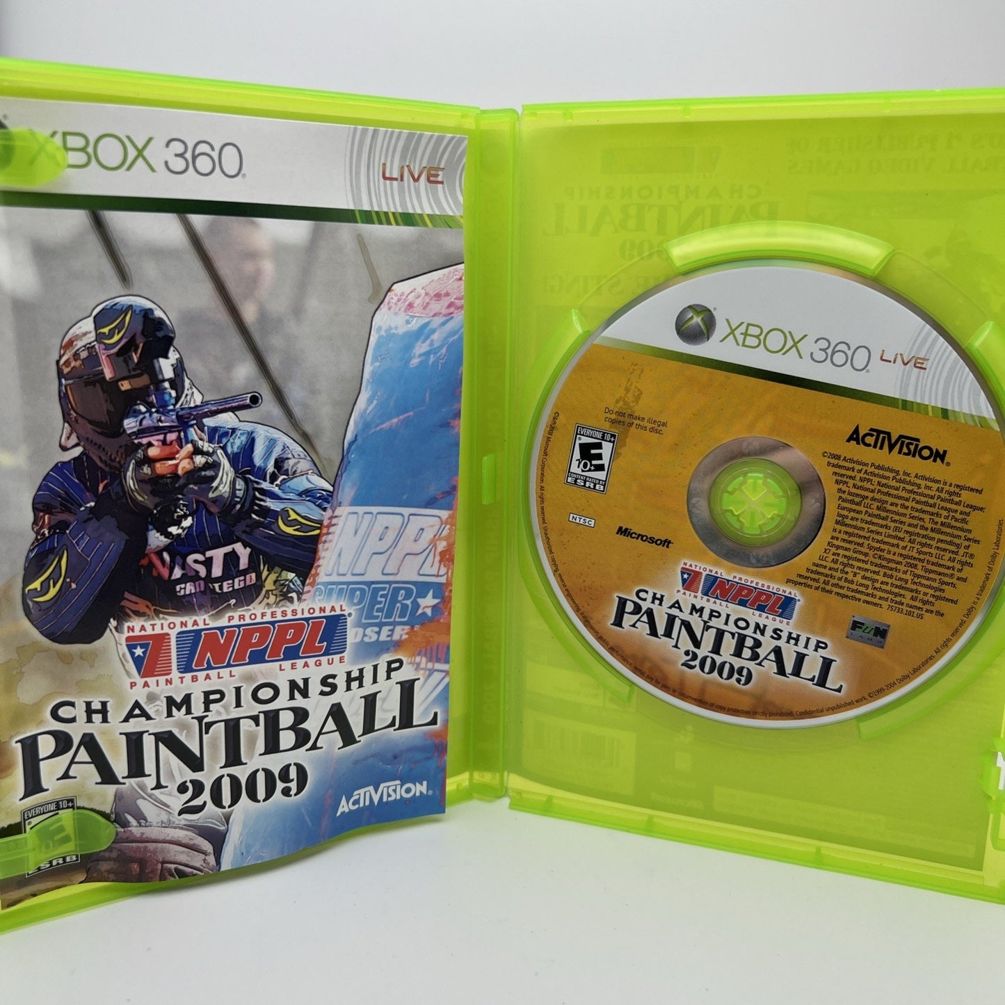 NPPL Championship Paintball 2009 Microsoft Xbox 360 2008 With Case And Manual