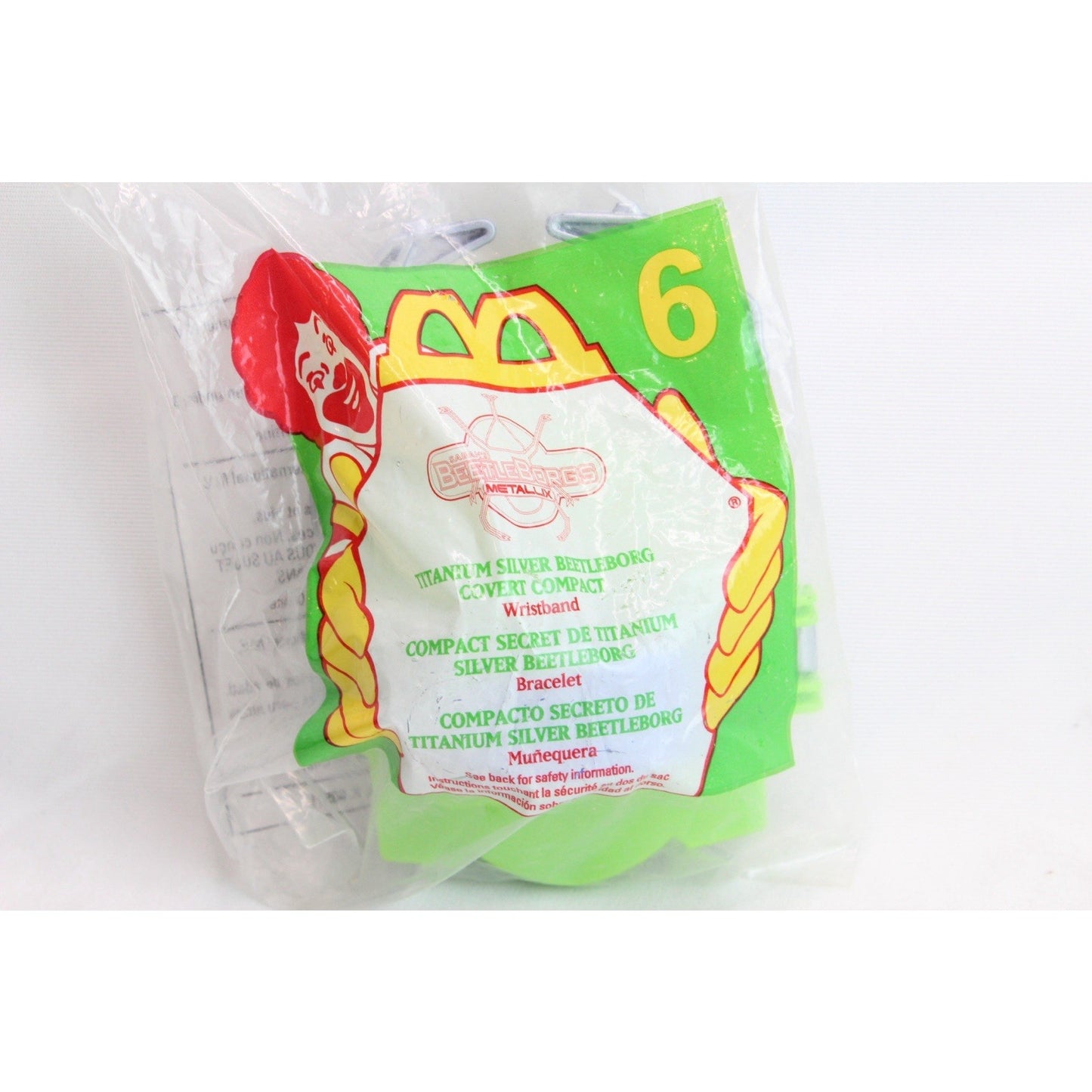 1996 Beetleborgs Metallix #6 McDonald's Happy Meal Toy 6 Green