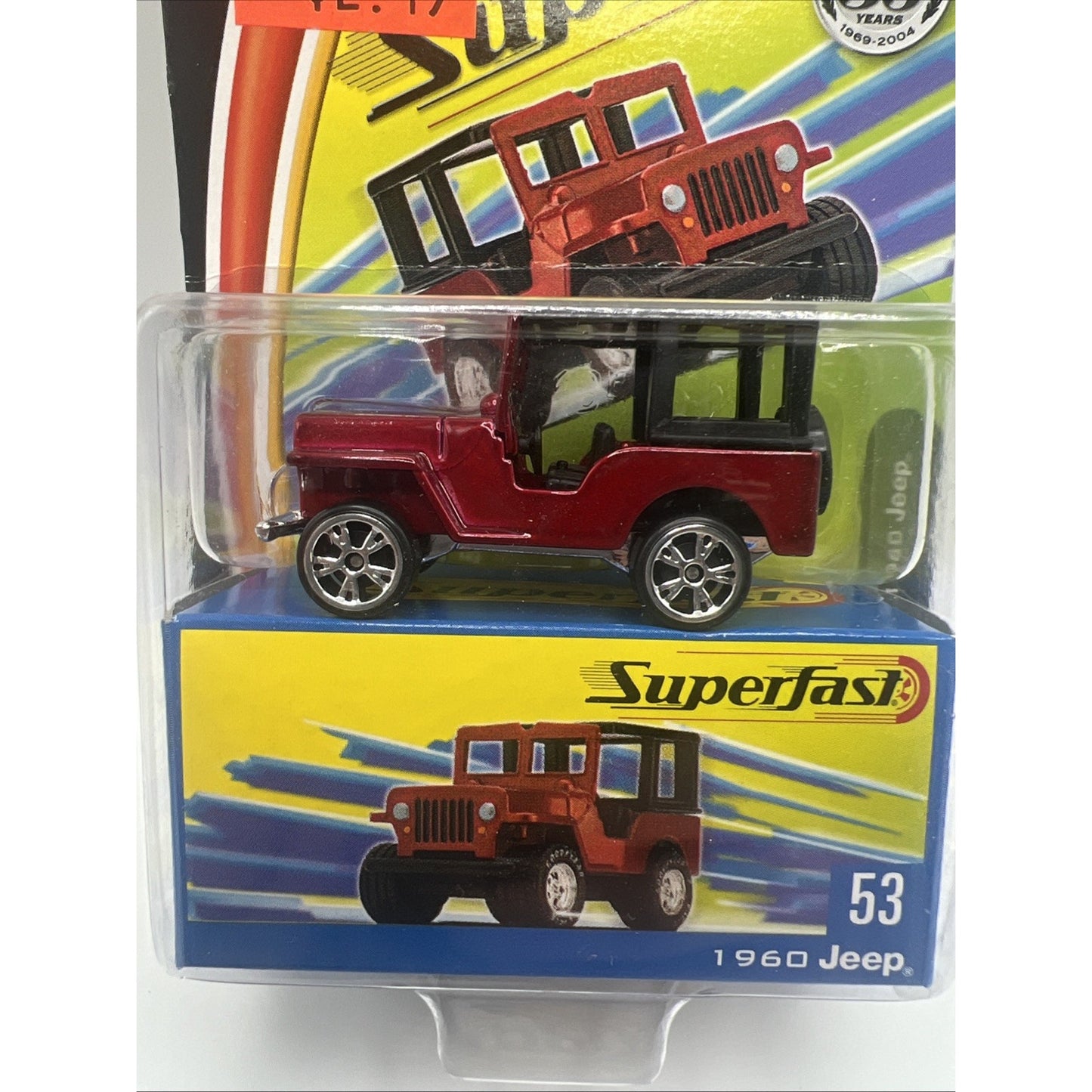 Jeep 2004 Matchbox Superfast 35 Years #53 1960 1:64 Chrome Wheels Die Cast Car