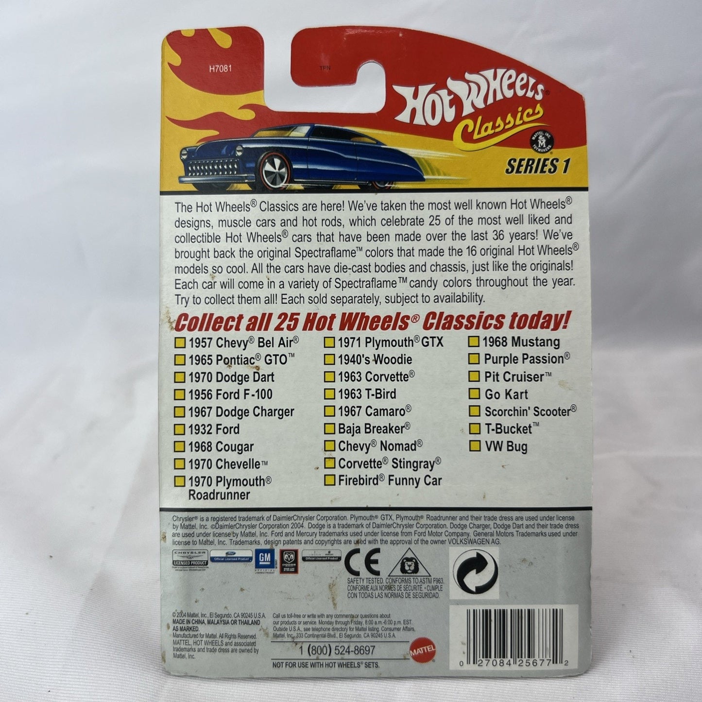 Hot Wheels Classics Series 1 Chevy Nomad Red Rare Color Metal Die Cast #16