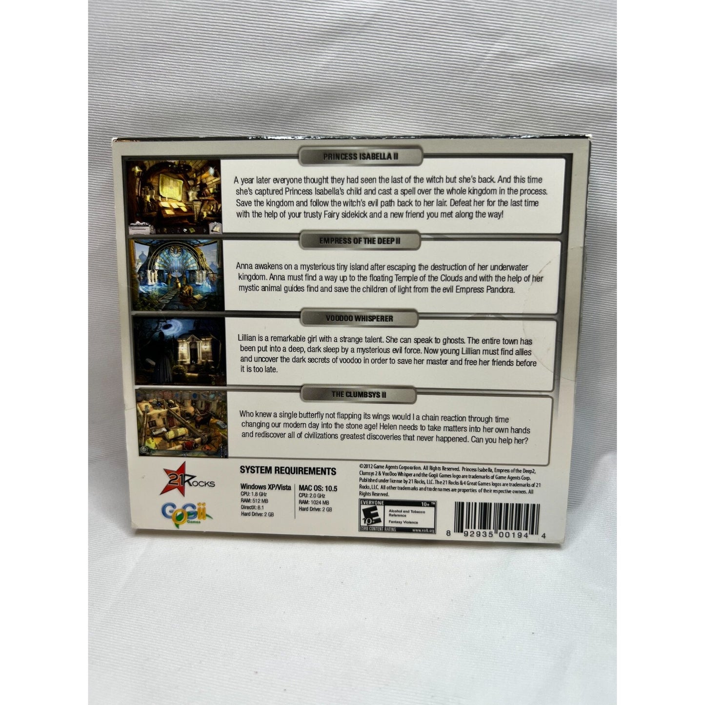 4 Great Games Gogii's Diamond Edition 4 Pack PC Tested Video Game Used